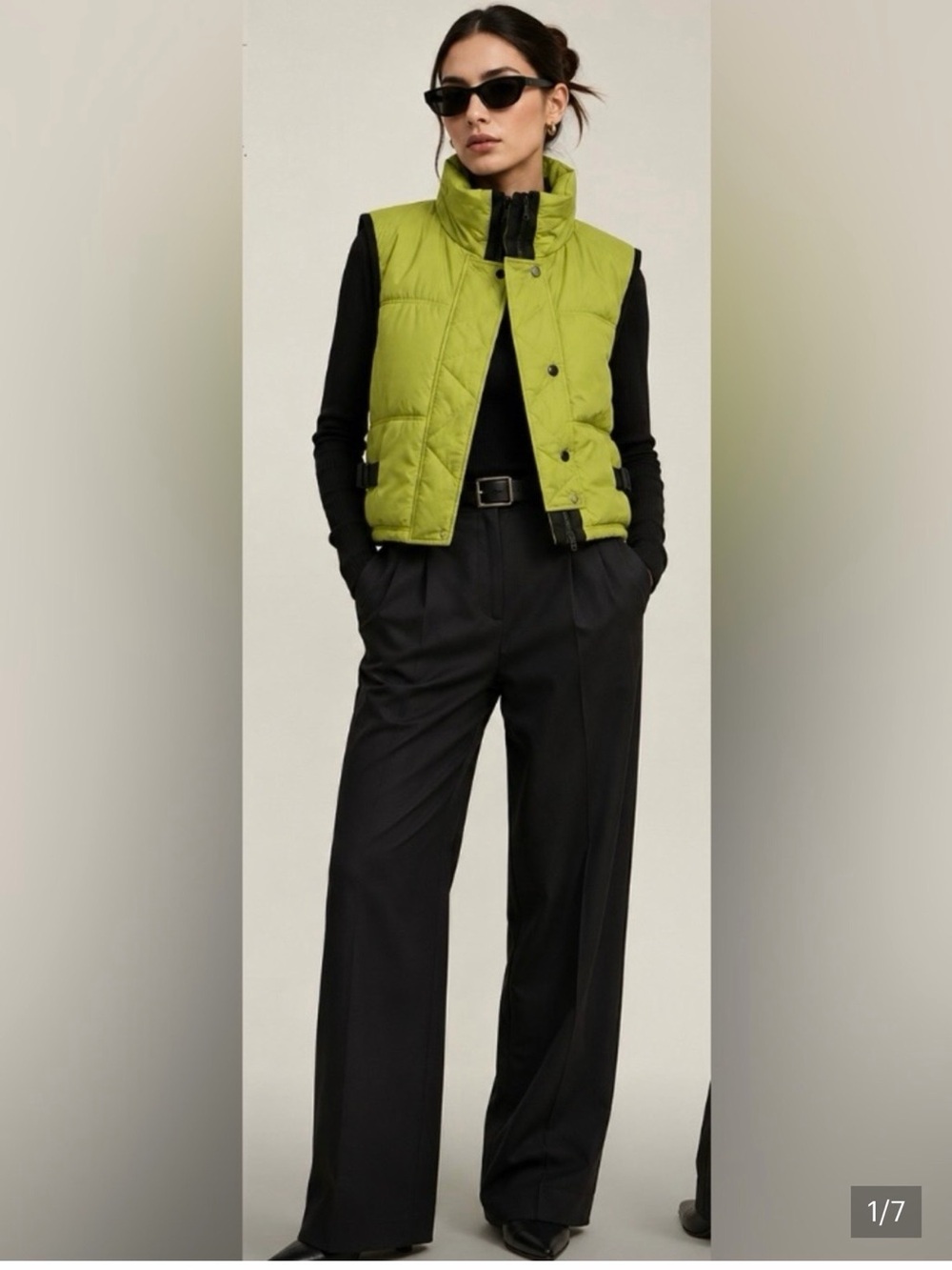 Alp N Rock La Vitesse Citron Quilted Vest with Black Trim